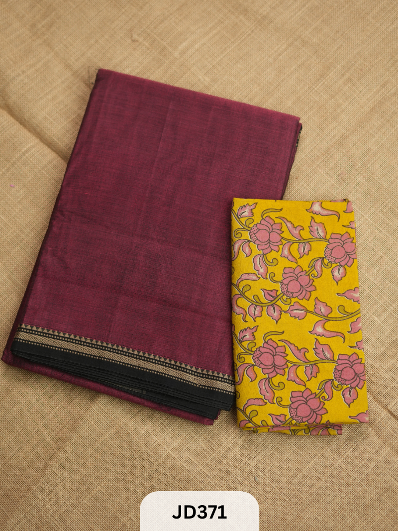 NARAYANAPET ELITE BORDER - 1MTR KALAMKARI BLOUSE FREE!