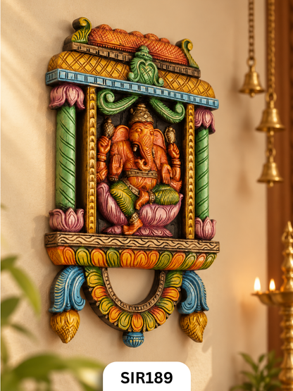Divine Tirunamam Handcrafted Temple Wall Decor with Temple Paint