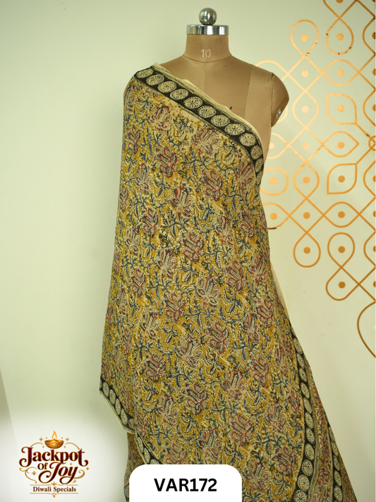 Pure Handblock Kalamkari Duppata