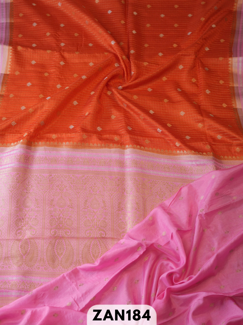 Pure Dupion kanchipuram fusion Rich pallu saree
