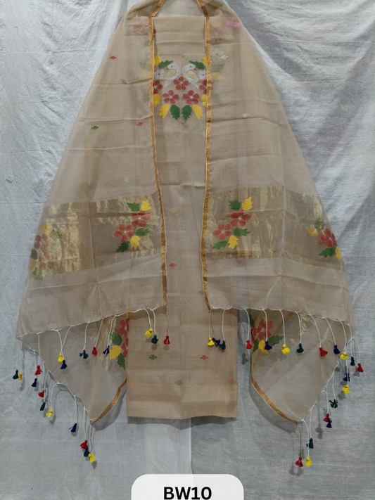 MUSLIN JAMDHANI PAITHANI TOP & DUPATTA | HANDLOOM