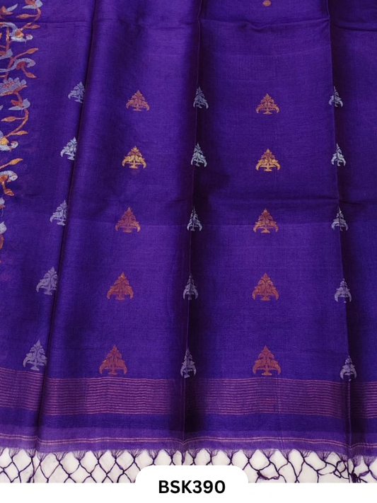 Pure Gicha By Gicha Tussar Silk with Jamdani weave