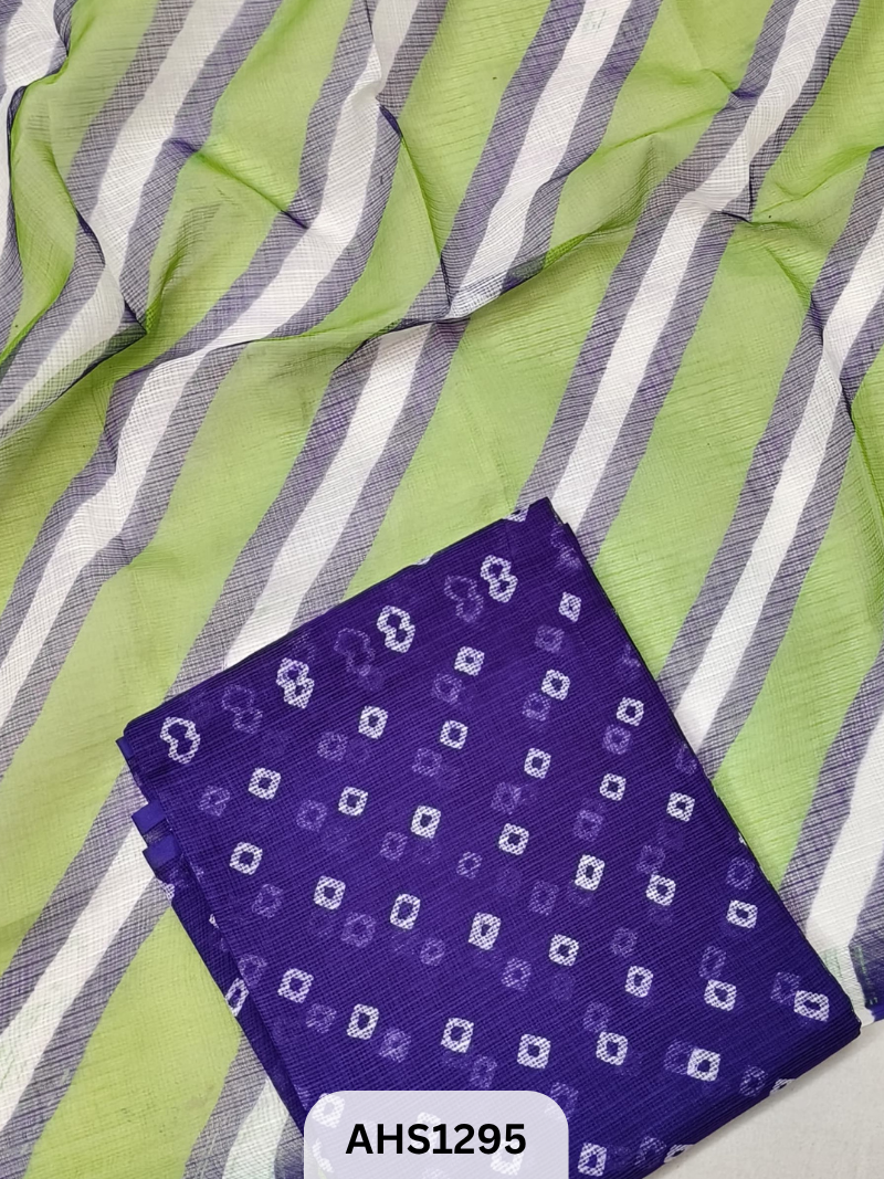 Pure Kota Cotton Shibori Print Dress Material Top & Dupatta 2.5mtr