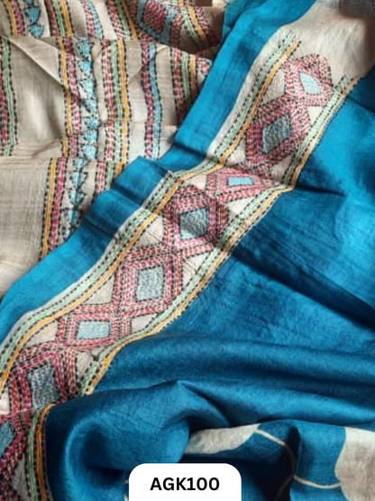 Gaachi by Nethi Tassar – Hand Block & Screen Print Saree with Blouse Piece