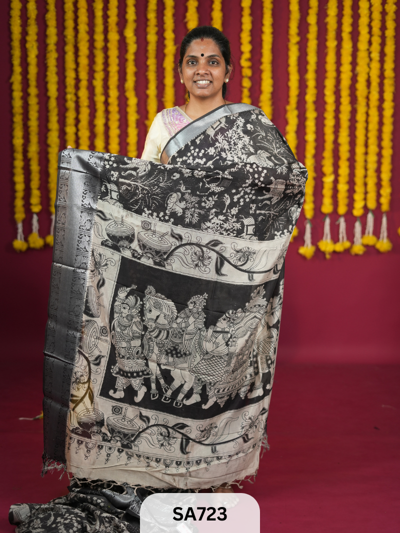 Kalamkari Chennuri Silk saree