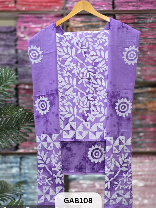 BEAUTIFUL HANDBLOCK COTTON SUITS WITH MULMUL COTTON DUPATTA