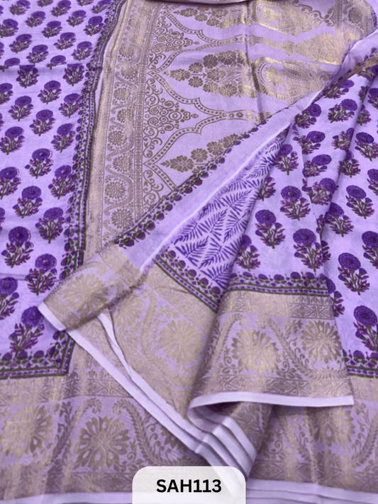 DOLA SILK SAREE WITH ELEPHANT PALLU