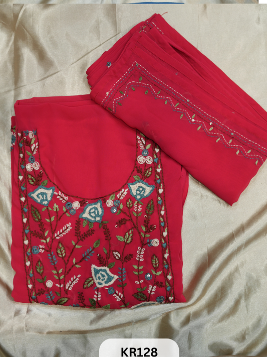 GEORGETTE SALWAR SUIT WITH BULLION | KANTHA KNOT