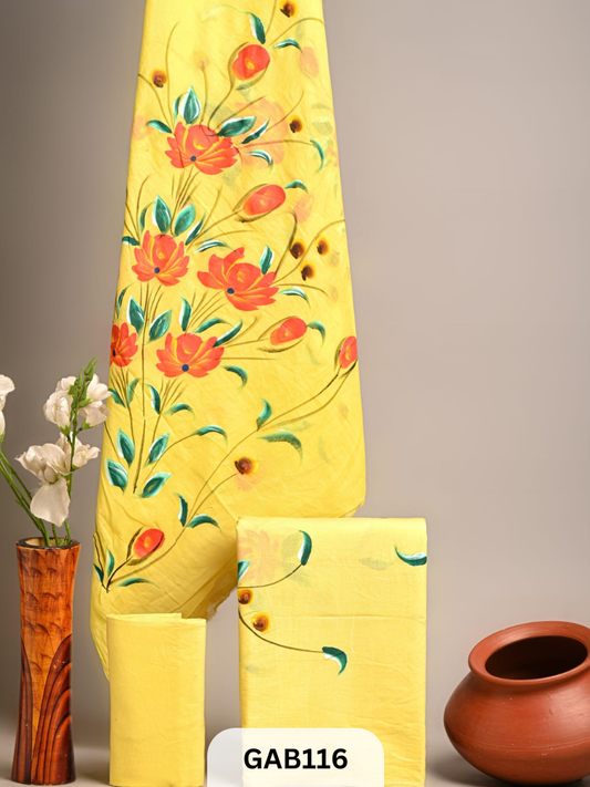 BEAUTIFUL HANDBLOCK COTTON SUITS WITH MULMUL COTTON DUPATTA