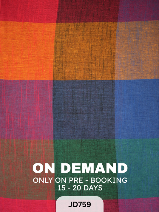 Madras kattam Fabric - 1mtr / pre - booking