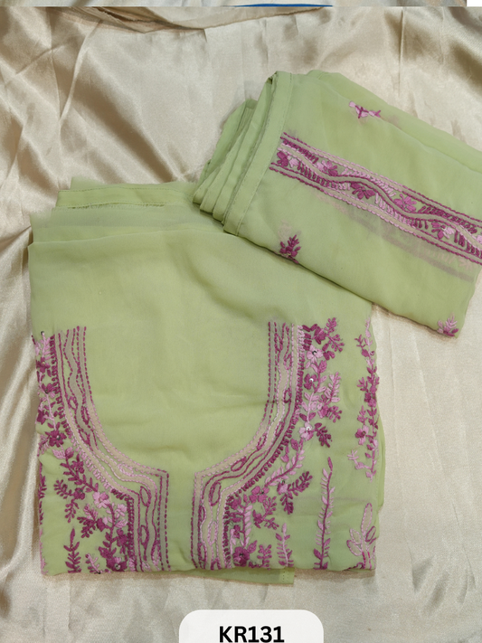 GEORGETTE SALWAR SUIT WITH BULLION | KANTHA KNOT