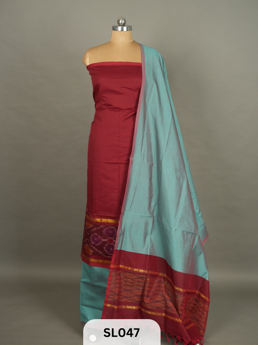 Pure Sico silk with Pochampalli design