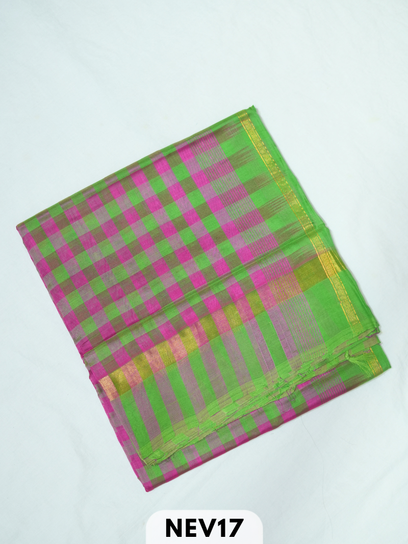 PALUM PAZHAMUM CHECKS SILK COTTON SAREE