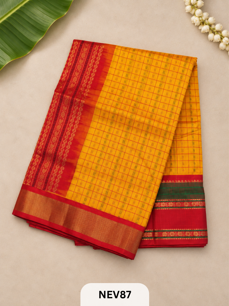 Korvai Long Border Thread Lakshadeepam
