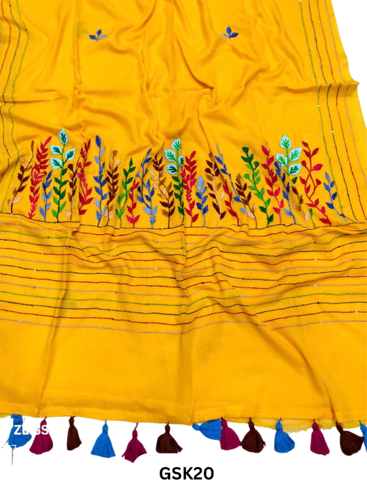 Pure Mul Cotton Saree With tassels