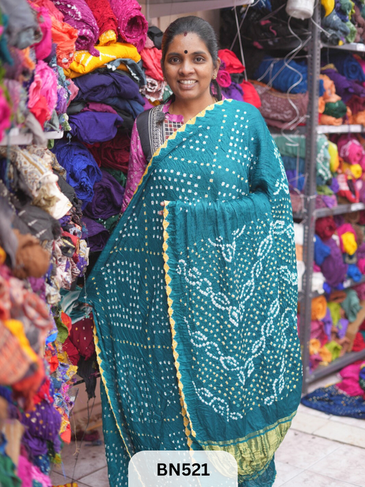 SEMI TISSUE WITH CHORAS DANI SAREE - LAGDI PATTA