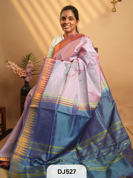 VAAZHAI PATTU SAREE - BANANA PITH | TEMPLE BORDER