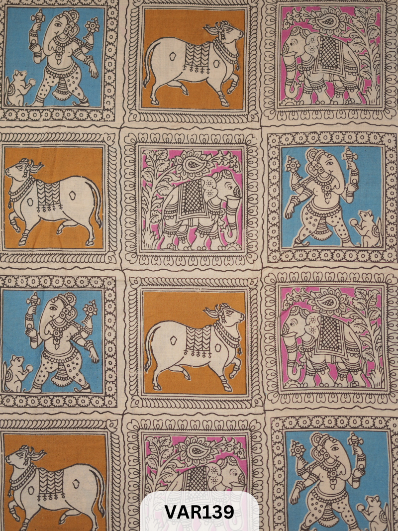 KALAMKARI HANDBLOCK PRINT- FABRIC -1mtr