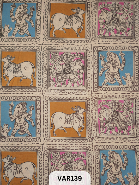 KALAMKARI HANDBLOCK PRINT- FABRIC -1mtr