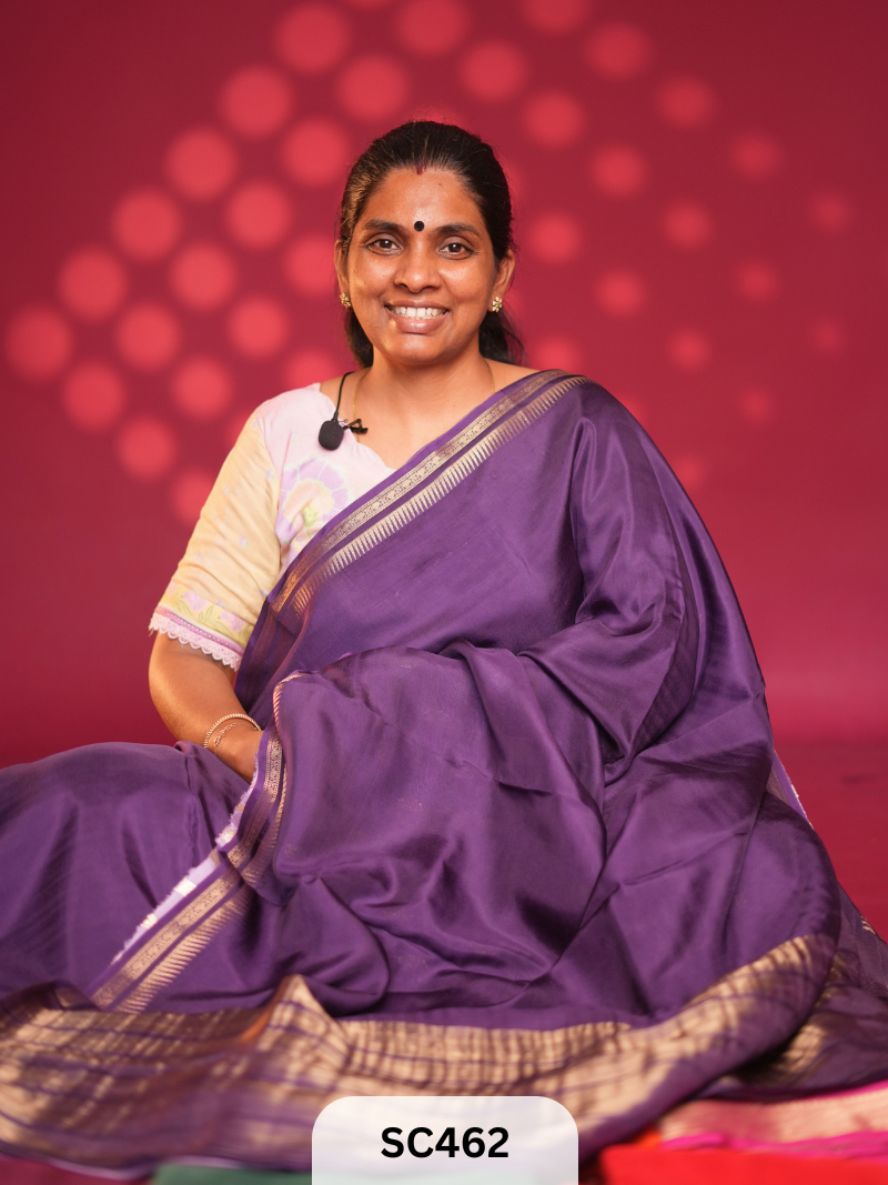 SEMI MYSORE CREPE SAREE