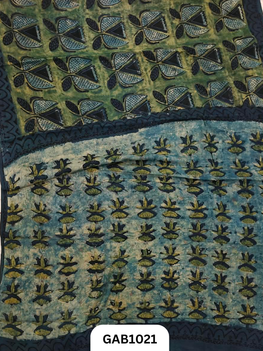 Premium Hand Block Printed Georgette Sarees with Blouse