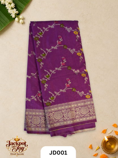 Semi Matka With Meenakari Work Saree