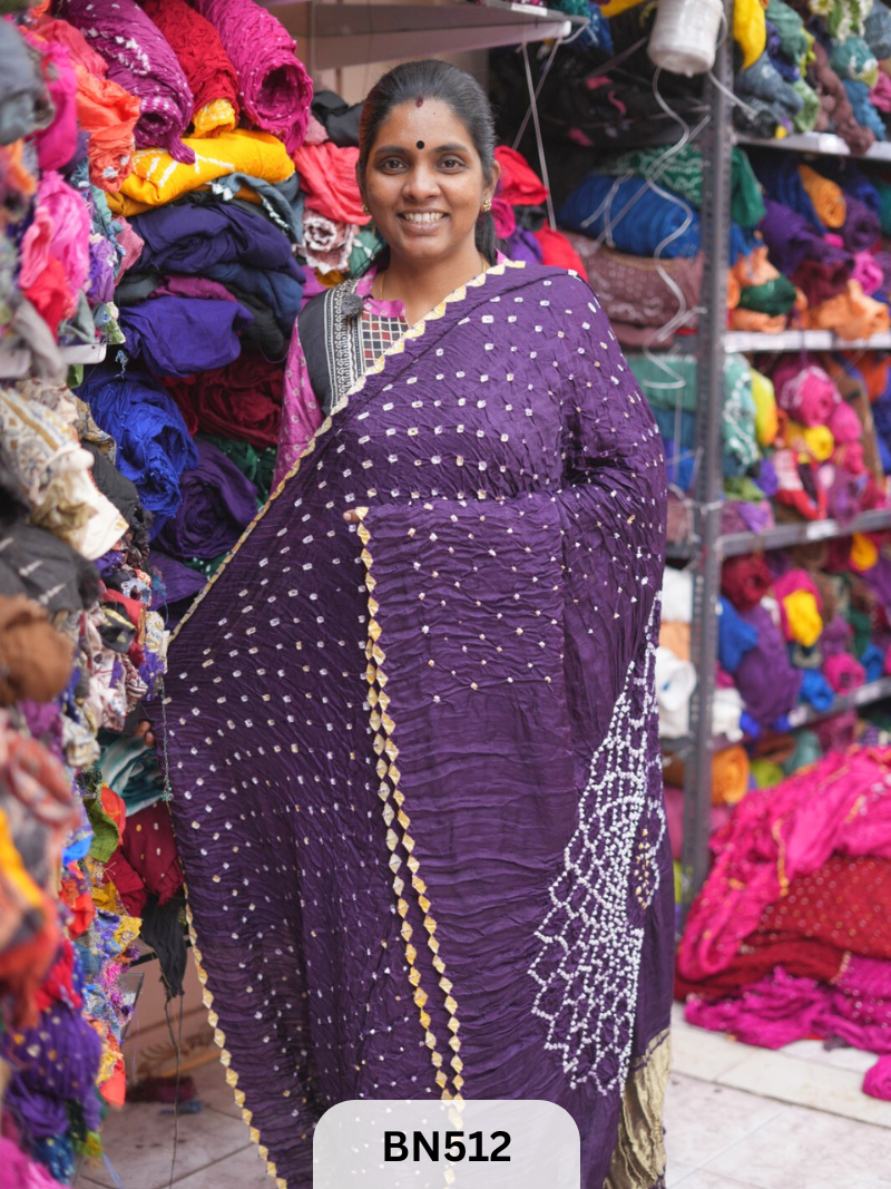 SEMI TISSUE WITH MAKDI PALLU - LADGI PATTA