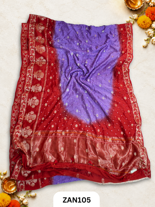 BANARASI BANDHINI WITH TIE AND DIE SAREE