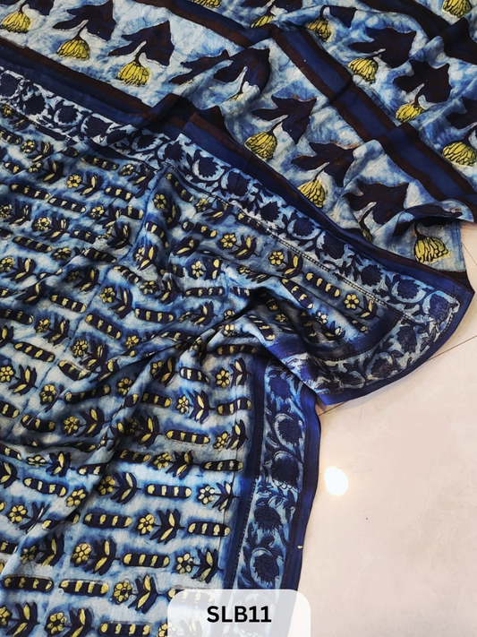 NASPHAL AJRAKH VANASPATHI MODAL HANDBLOCK PRINT SAREE