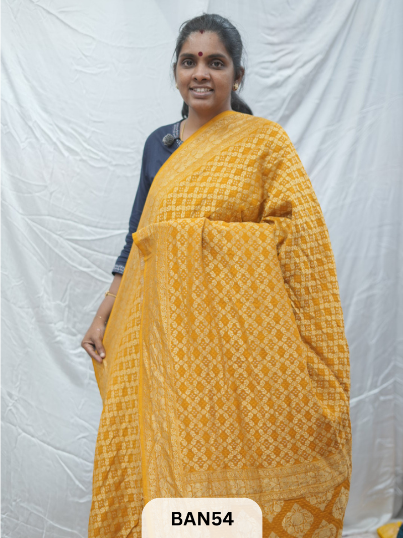 GEORGETTE WEAVING BANDHEJ SAREE