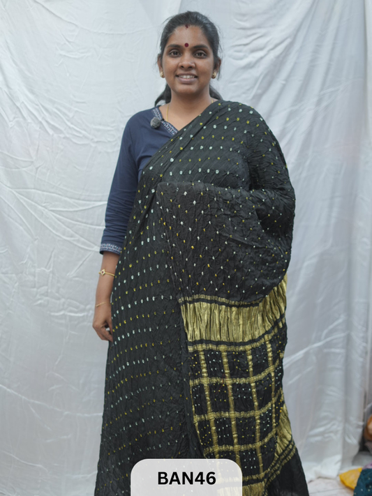 SEMI GAJI BANDHANI GHARCHOLA PALLU