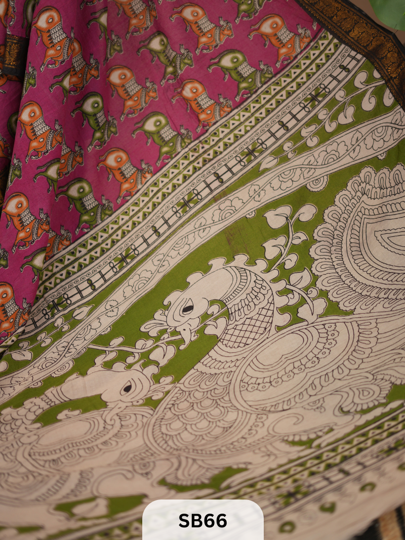 SUNGUDI X KALAMKARI SAREE