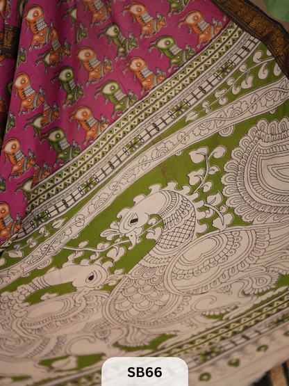 SUNGUDI X KALAMKARI SAREE