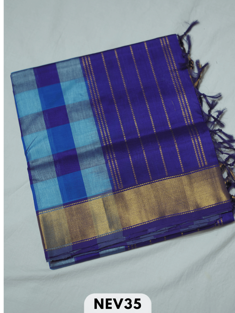 PALUM PAZHAMUM BIG CHECKS SILK COTTON SAREE
