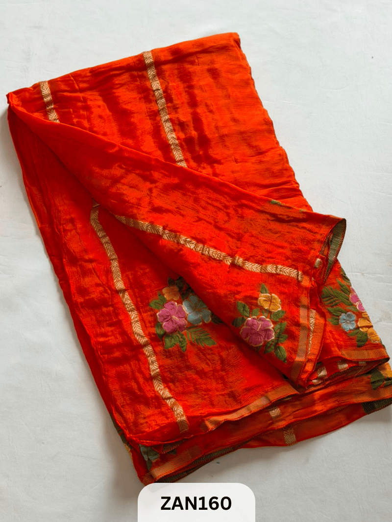 BANARASI CHINON KHADDI MEENA SAREE