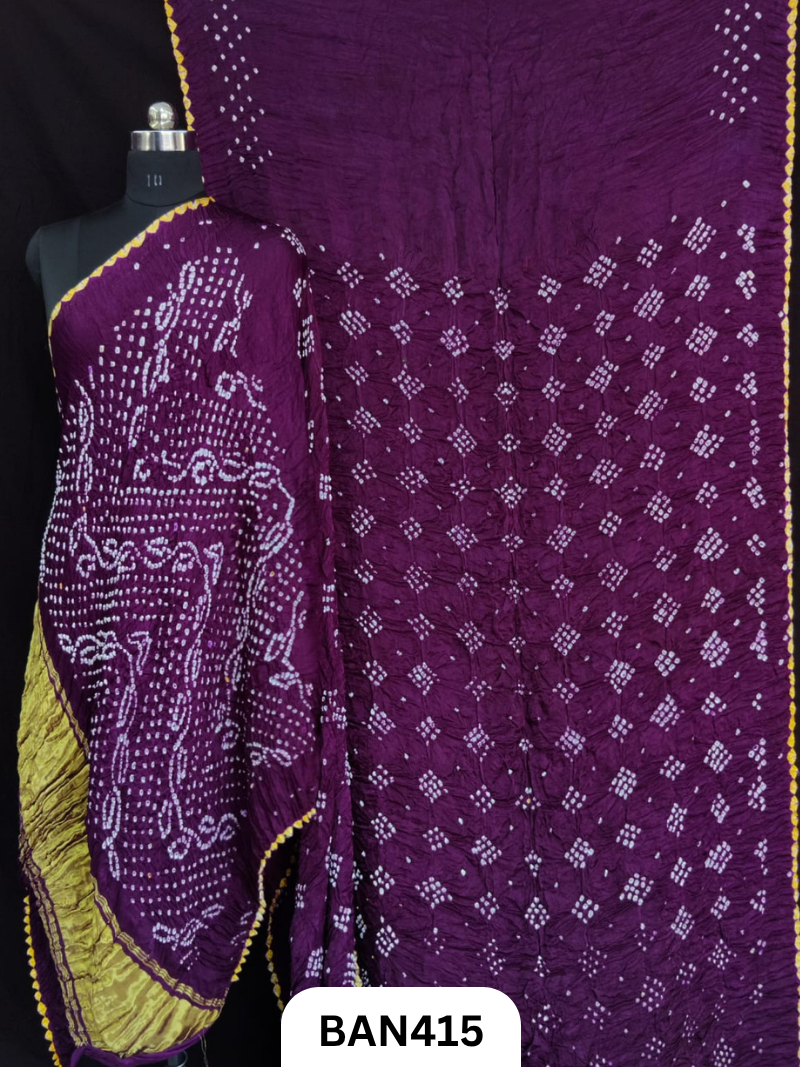 Semi Gaji Silk Tissue Pallu 9/16 Dani Saree With Edging