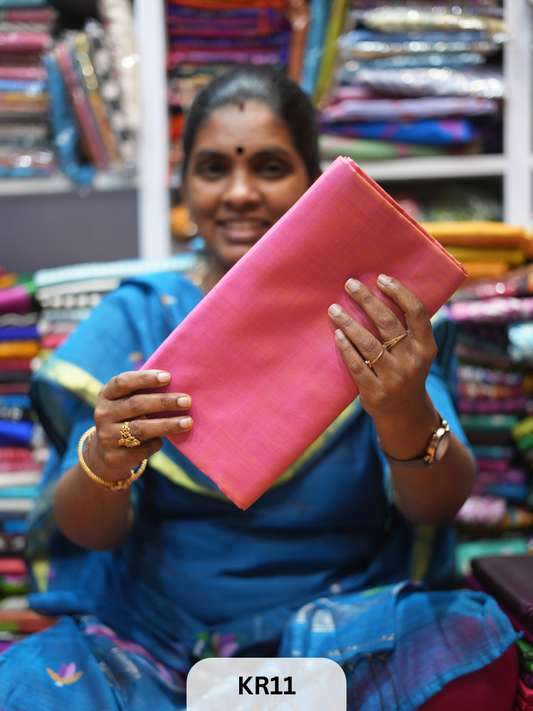 BISHNUPUR PLAIN KATAN SILK SAREE