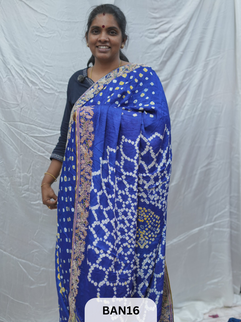 BANDHANI DESIGNER WORK WITH BANDHANI PALLU