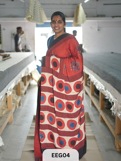 AJRAKH MODAL SAREE