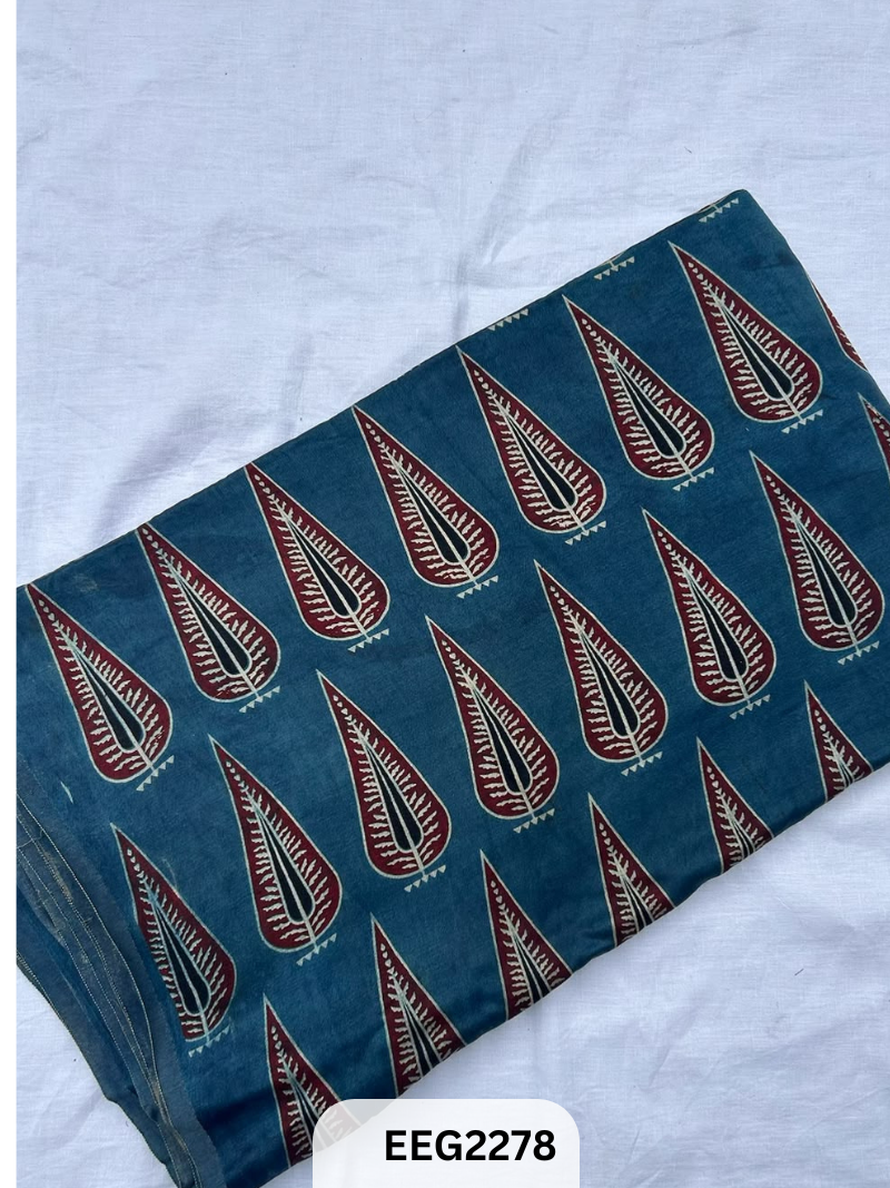 MASHRU AJRAKH FABRIC  PRINT-1 MTR