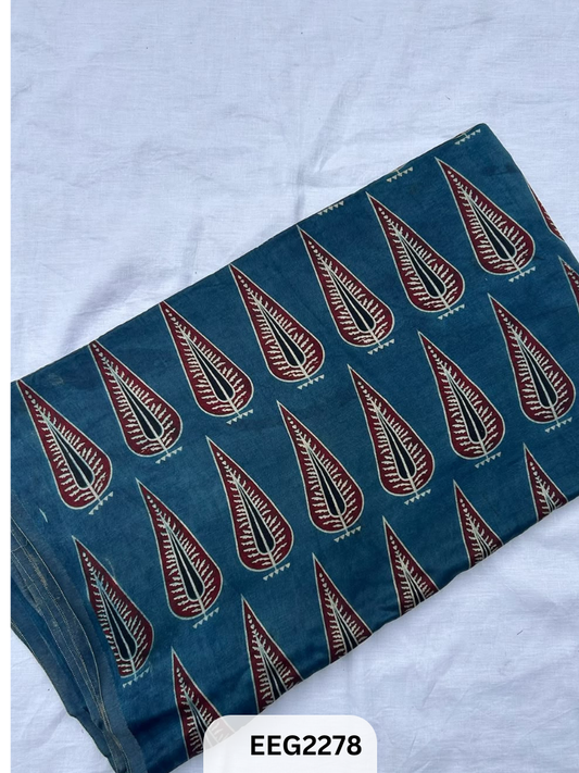 MASHRU AJRAKH FABRIC  PRINT-1 MTR