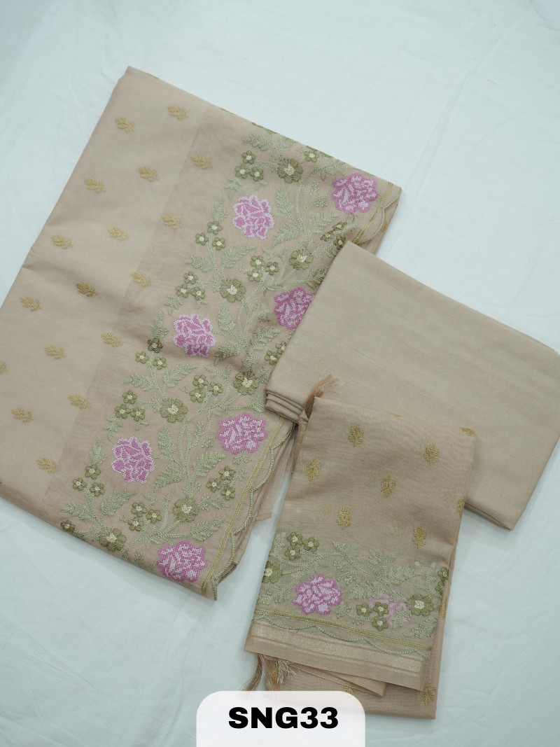 Banarasi mulchanderi 3 Pcs Salwar Suit
