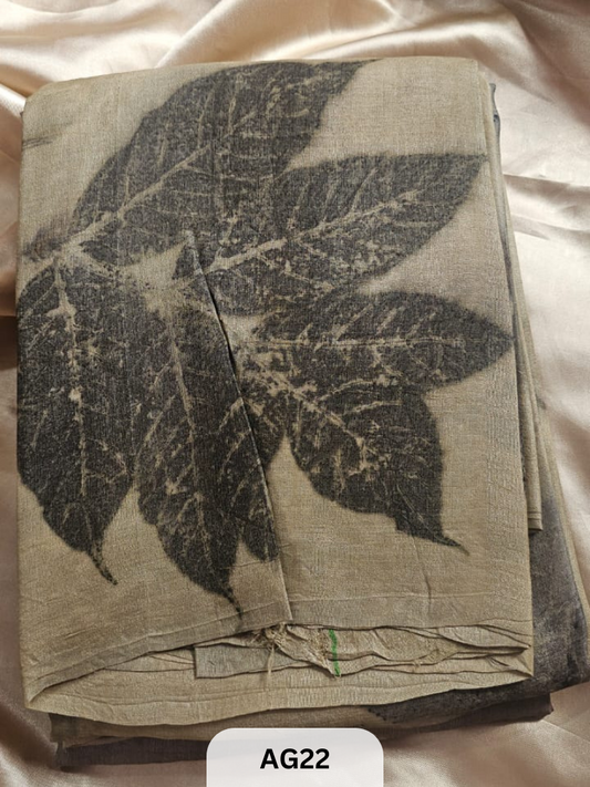 PURE GACHI TUSSAR WITH SILK MARK | ECO - NATURAL PRINT