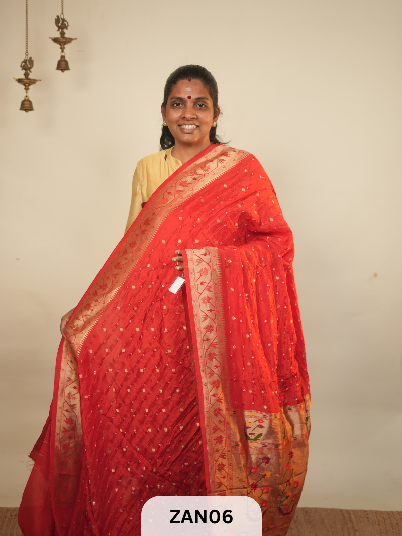 BANARASI BANDHINI WITH PAITHANI BORDER SAREE