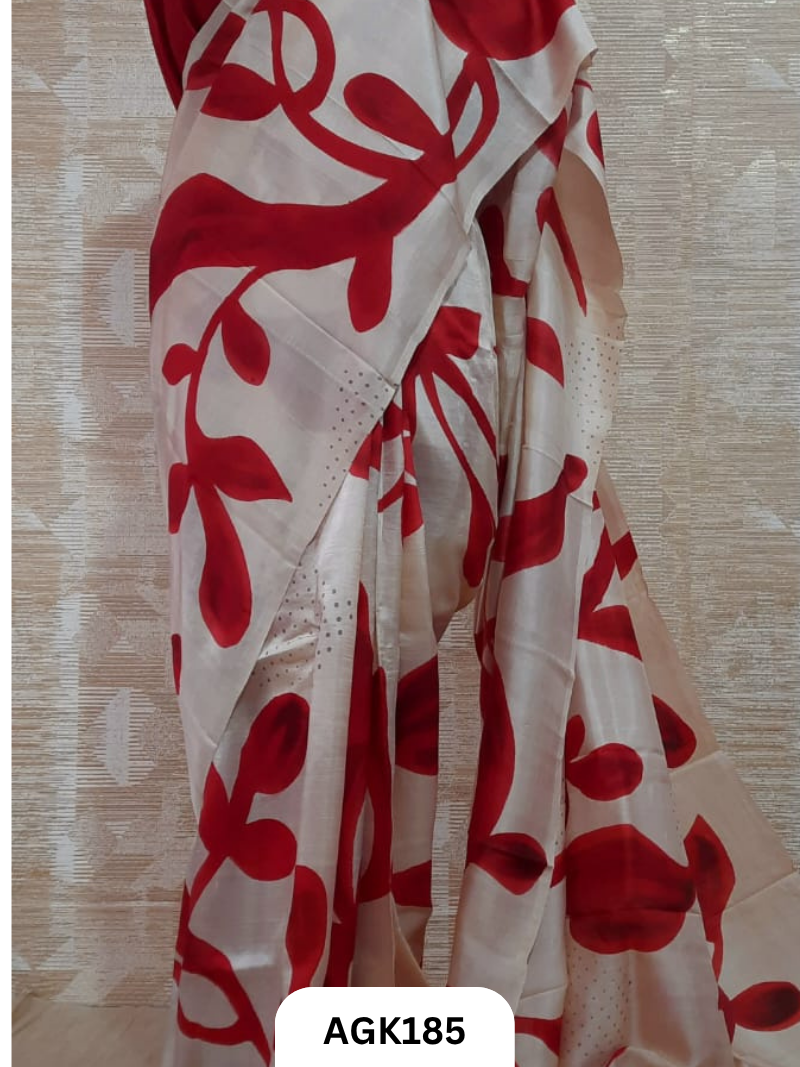 Murshidabad Silk 4Ply Hand Printing Work
