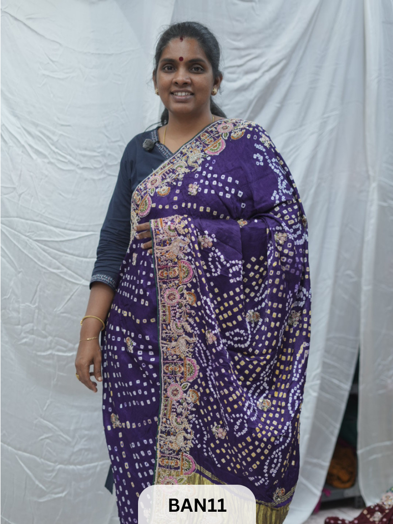 BANDHANI DESIGNER WORK WITH LAGDI PALLU