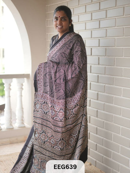 AJRAKH MODAL SAREE - JACKPOT
