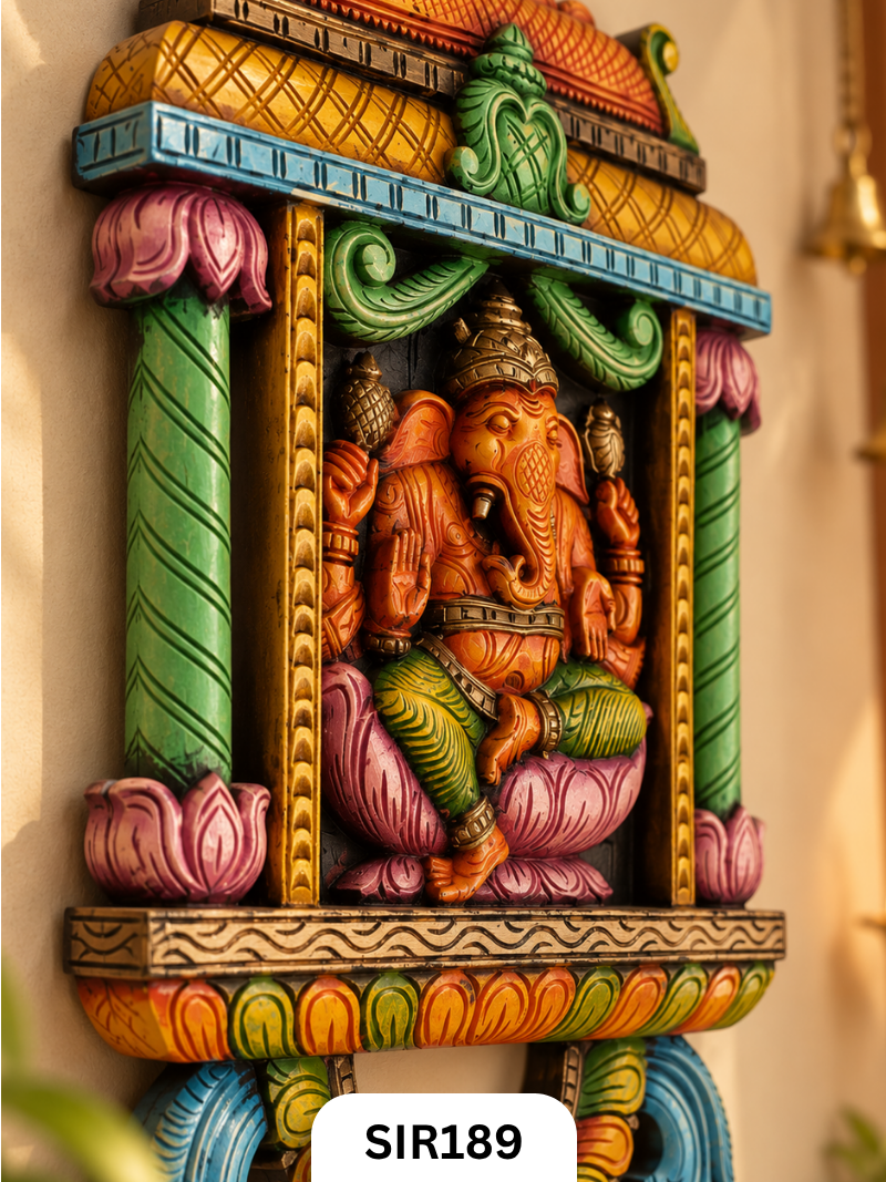 Divine Tirunamam Handcrafted Temple Wall Decor with Temple Paint
