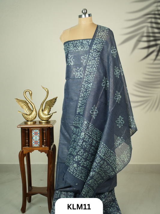 Semi Tussar Salwar Unstitched 3Pc Set