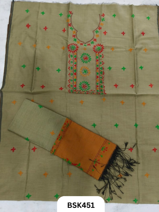 Handloom Pure Kantha Stitch Salwar Suit 3pcs